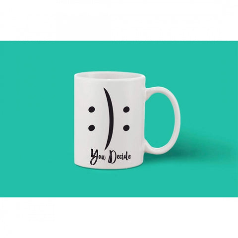 Generic Printed Ceramic Coffee Mug - 1 Pieces, White, 11oz