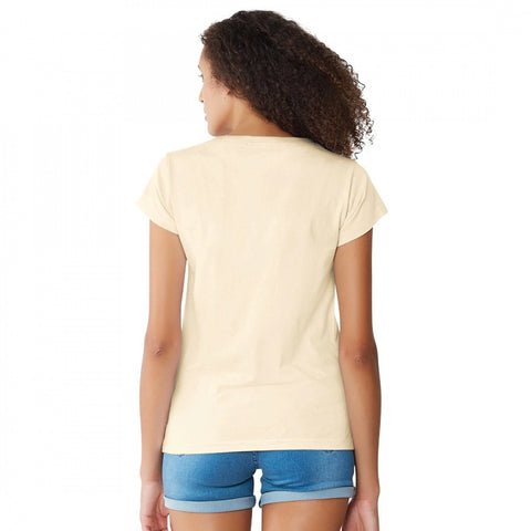 Generic Women's Cotton Western Wear T Shirt (Cream)