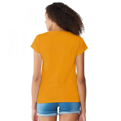 Generic Women's Cotton Western Wear T Shirt (Yellow)