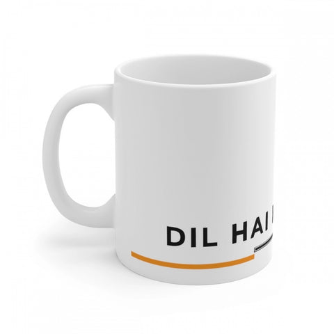 Generic Ceramic Dil Se Hindustani Printed Coffee Mug (Color: White, Capacity:330ml)