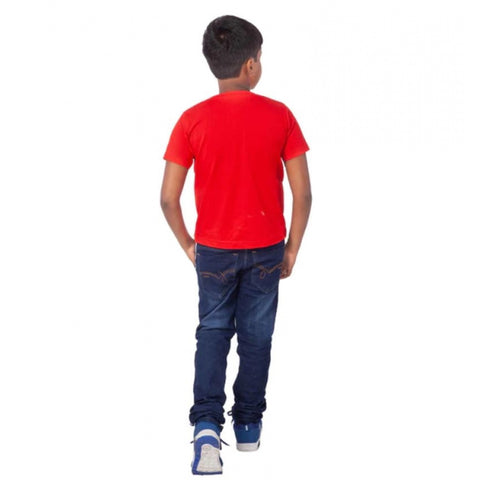 Generic Boys Cotton Will Be Cool Half Sleeve TShirt (Red)