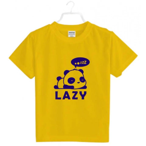 Generic Boys Cotton Lazy Half Sleeve TShirt (Mustard)