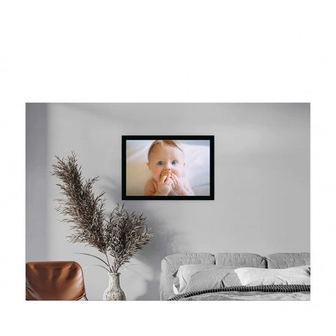 Generic Baby Photo Painting with Synthetic Photo Frame (Multicolor)