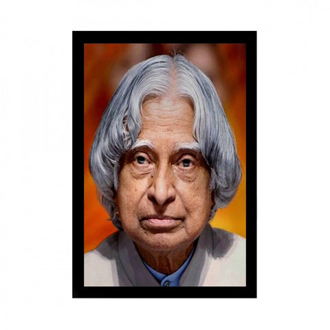 Generic A P J Abdul Kalam Painting with Synthetic Photo Frame (Multicolor)