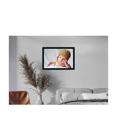 Generic Baby Photo Painting with Synthetic Photo Frame (Multicolor)