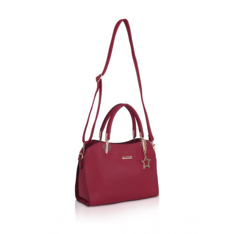 Generic Women's Faux Leather Solid Handbag (Maroon)