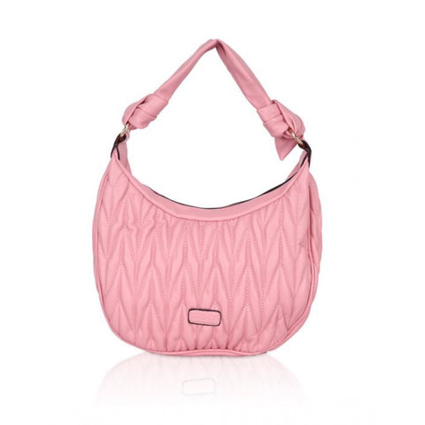 Generic Women's Faux Leather Textured Handbag (Pink)