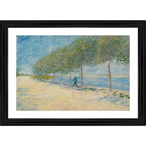 Generic By the Seine 1887 Painting With Wood Photo Frame (Multicolor)