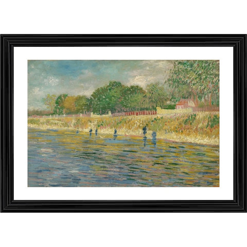 Generic Bank of the Seine 1887 Painting With Wood Photo Frame (Multicolor)