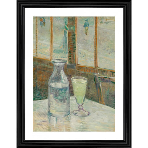 Generic Cafe Table with Absinthe 1887 Painting With Wood Photo Frame (Multicolor)