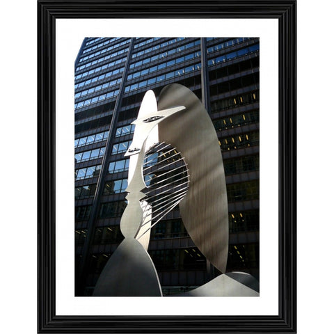 Generic Chicago Picasso 1964 Painting With Wood Photo Frame (Multicolor)