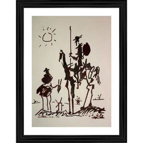 Generic Don Quixote 1955 Painting With Wood Photo Frame (Multicolor)