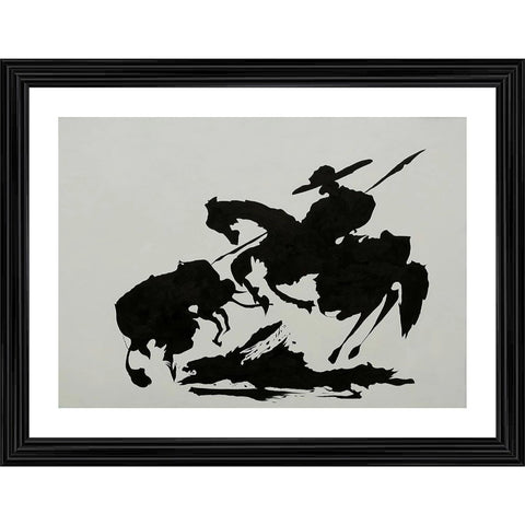 Generic Bullfight 7 Painting With Wood Photo Frame (Multicolor)