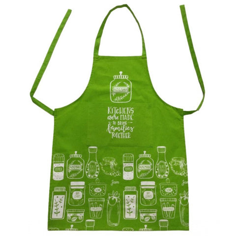 Generic Cotton Printed Aprons (Green, Size: 24x32 In)