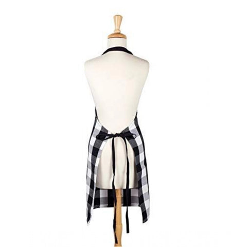 Generic Cotton Checked  Aprons (Black &amp; White, Size: 28x32 In)