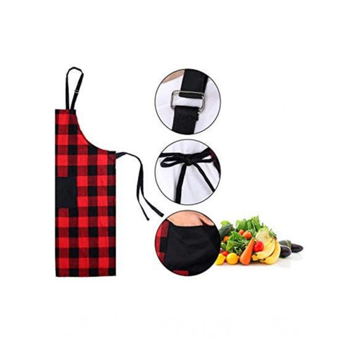 Generic Cotton Printed Aprons (Red, Size: 28x32 In)